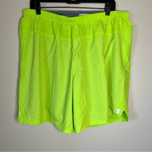 Champion Men’s Performance Running Shorts Neon Yellow Size XL - Picture 10 of 11